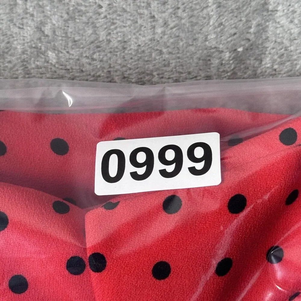 J Crew Dress Womens 2 Black Red Cascading Polka Dots Party Wedding Office Career - Image 9
