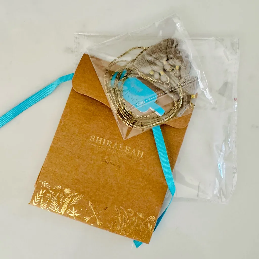 Anthropologie SHIRALEAH Lena Long Tassel Boho Wrap Necklace, Grey & Gold - Image 8