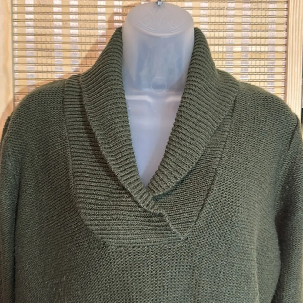 Natural Reflections Vintage 80s or 90s Forest Green Cowl Neck Sweater Large - Image 2