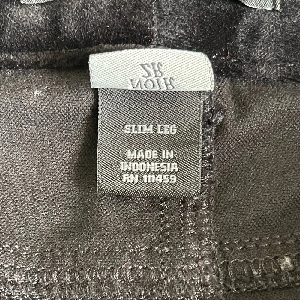 White House Black Market Women’s Noir Black Velvet Sparkle Jeans Pants Size 2 - Image 10