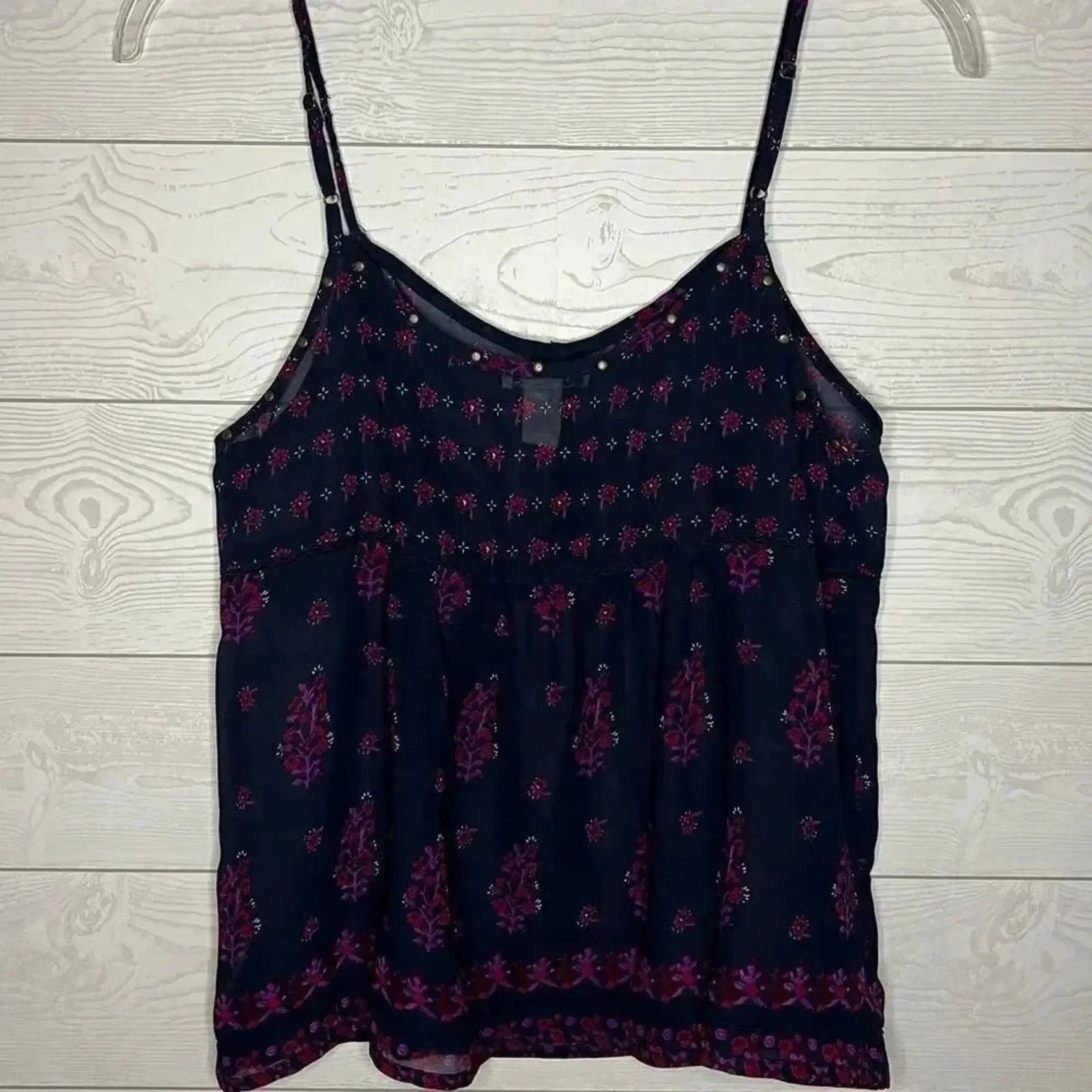 Forever 21 sheer floral print camisole top Size Small - Image 3
