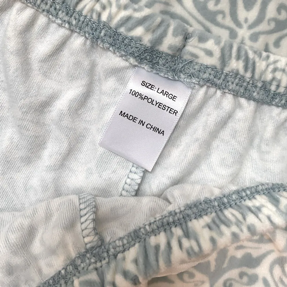 Soft Floral Velour Pajama Set NWOT Womens Large Loungewear Sleepwear Pants Top - Image 8