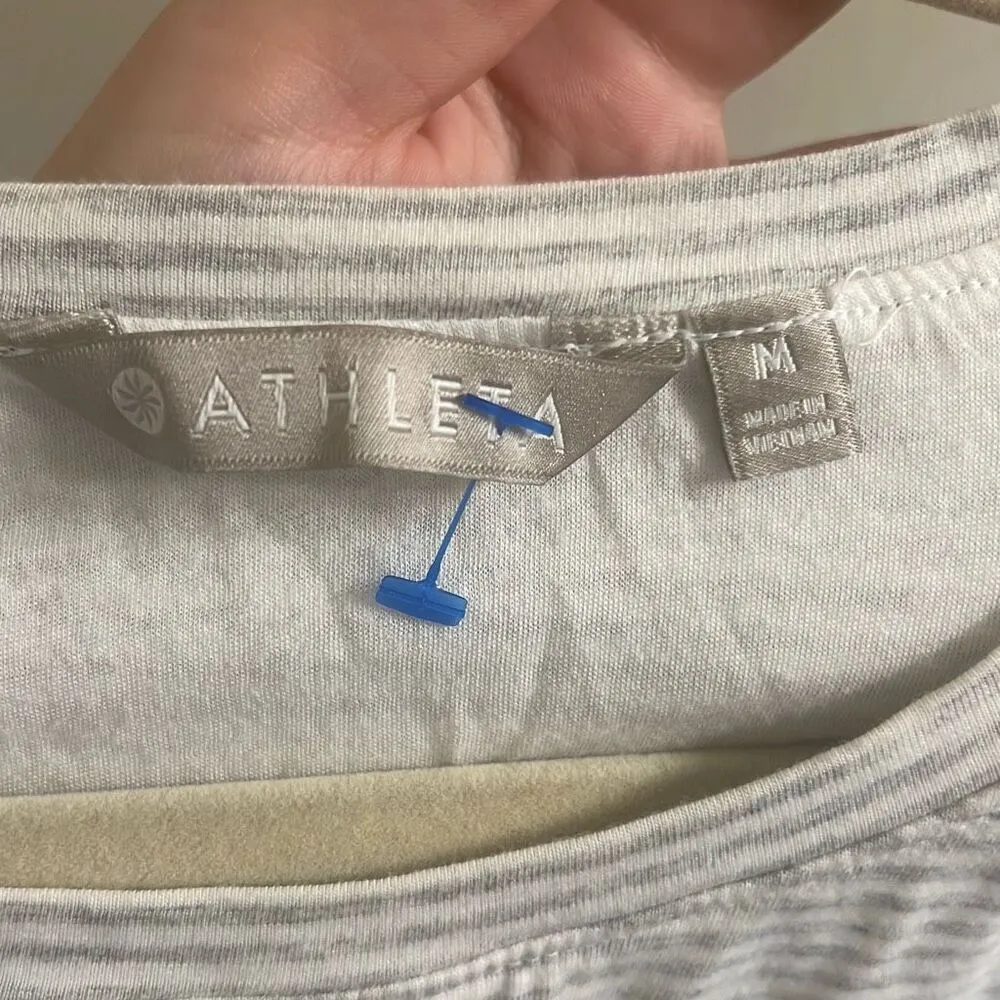 ✨ATHLETA CAREFREE TEE DRESS SZ MEDIUM STRIPE✨ - Image 6