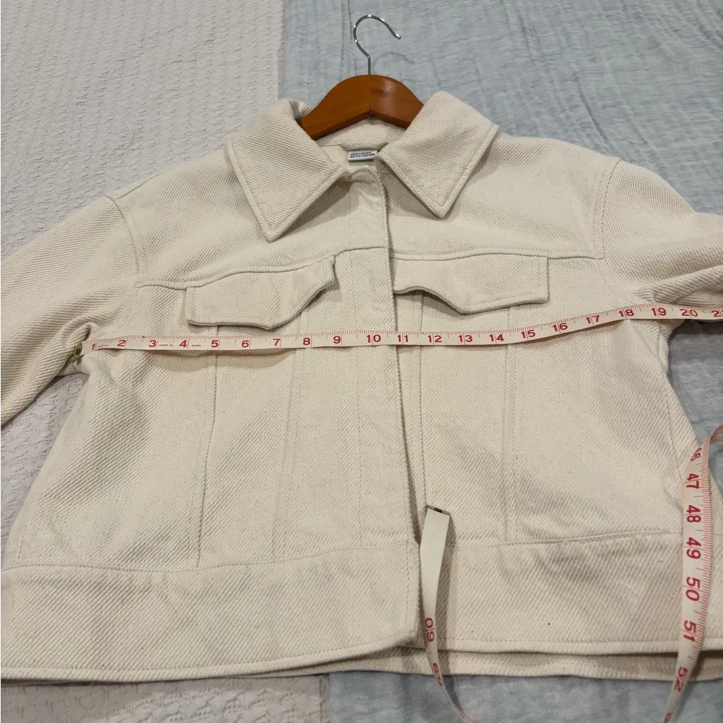 Stitch Fix Vero Moda Cream Denim Jacket size Medium - Image 5