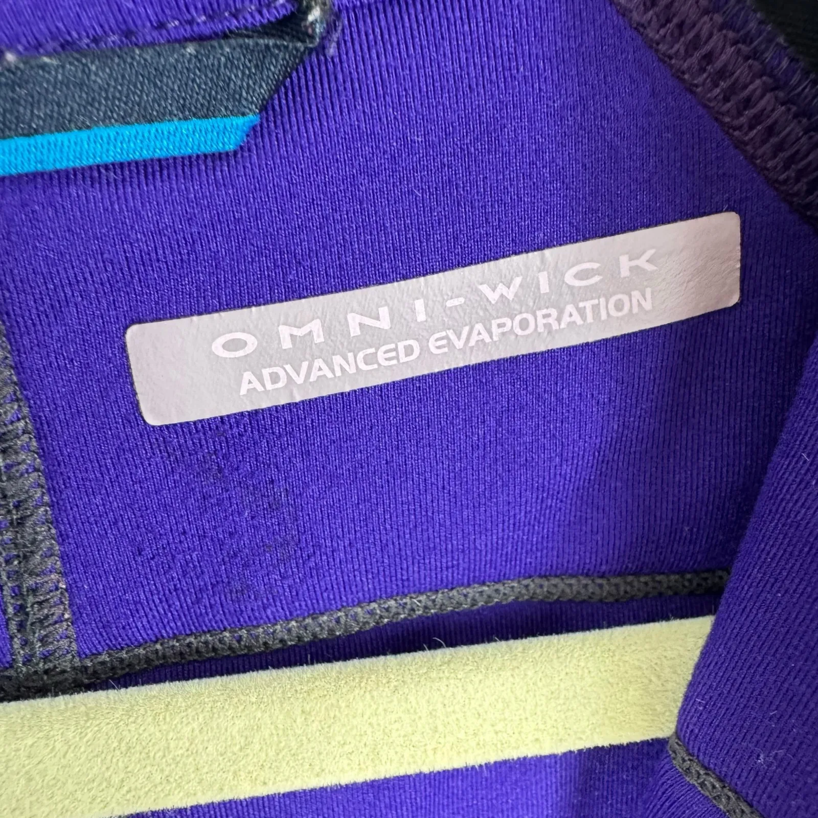 Columbia Omni-Wick Purple Gray Black Stretchy Full Zip Light Jacket Women's Sz M - Image 6