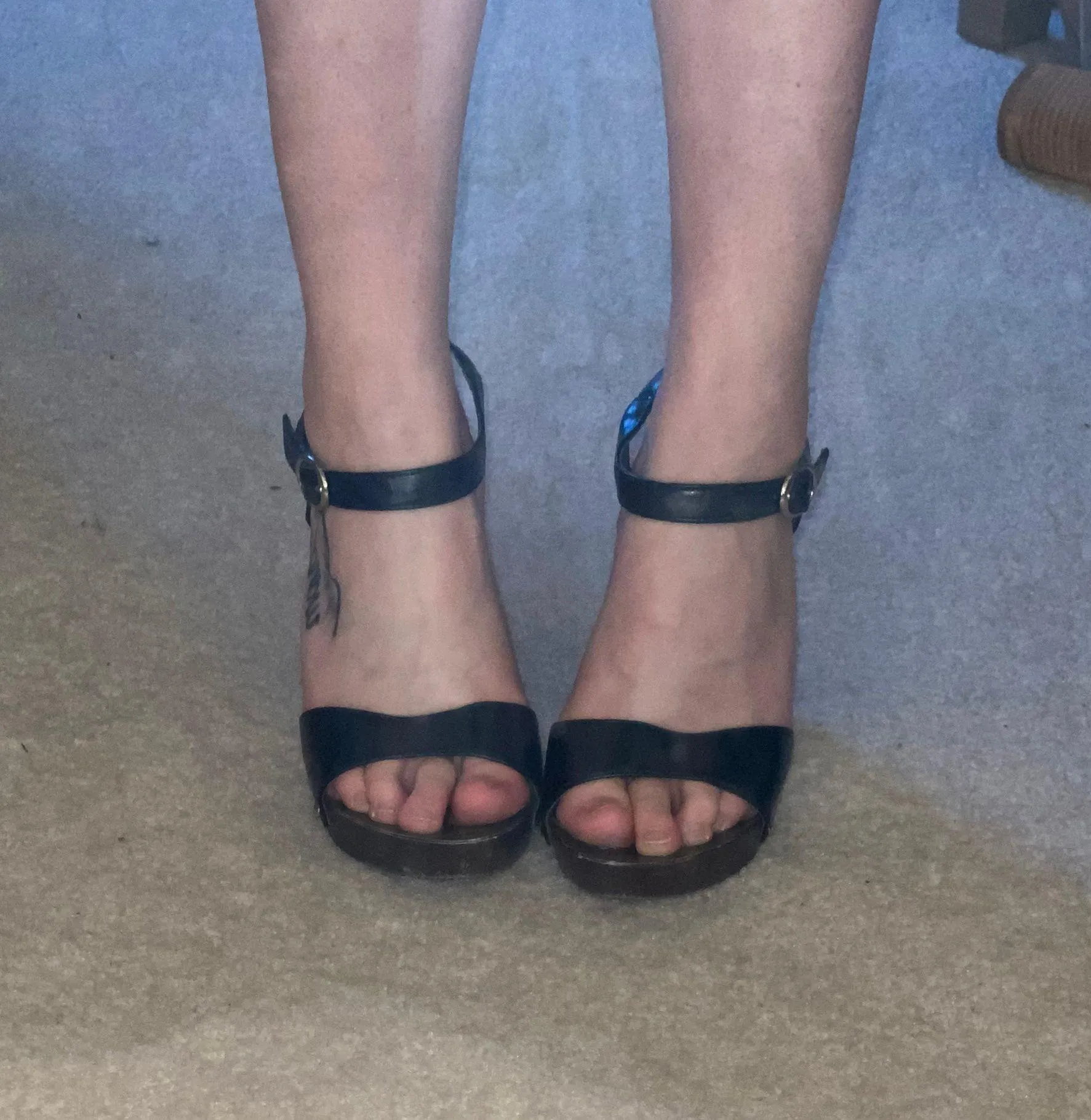 Black And Brown Studded Heels Size 8 - Image 4