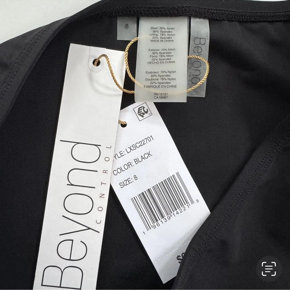 BEYOND CONTROL Tummy Control Classic High Waisted Bikini Bottom Black Size 8 NWT - Image 5