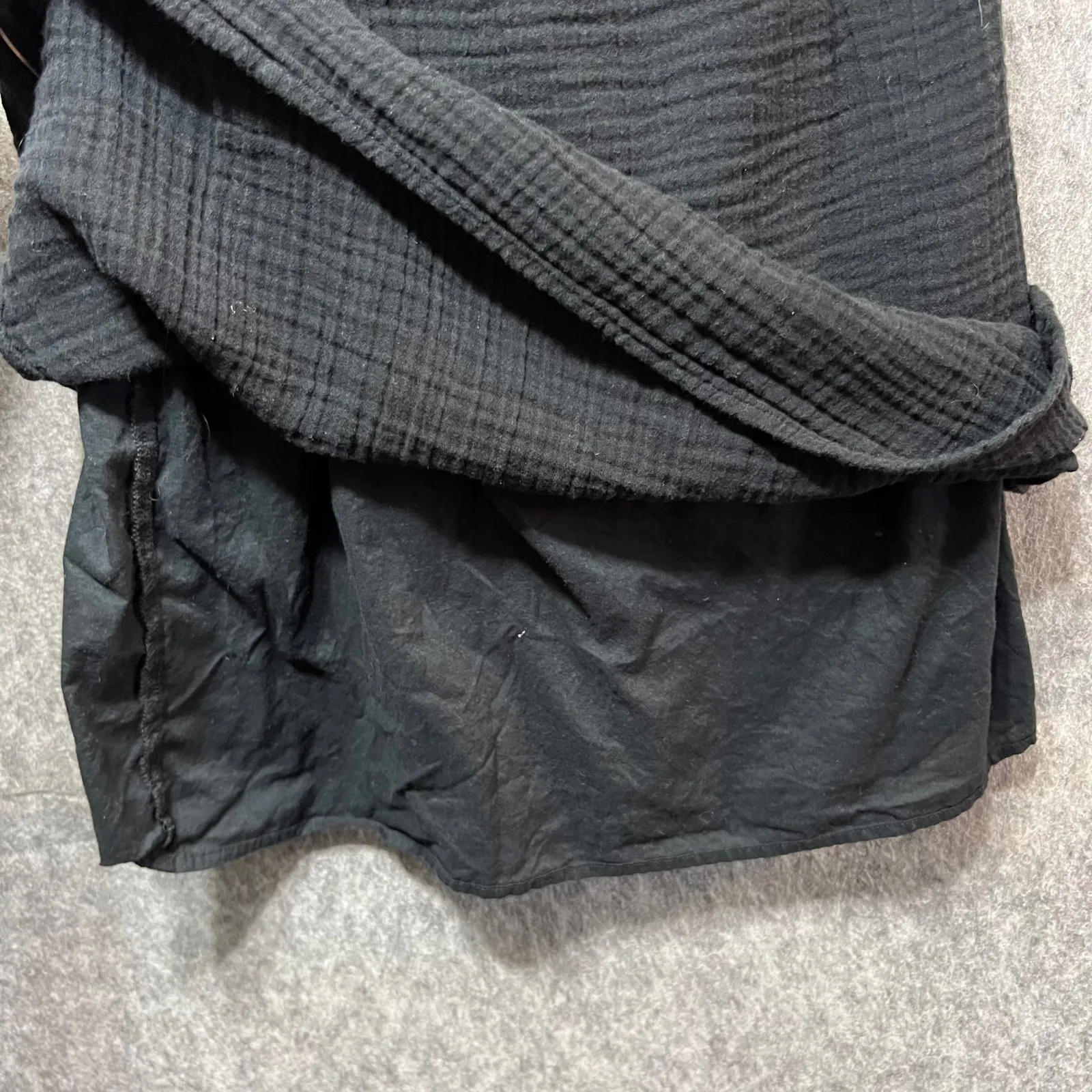 Aerie Black Dress Off Shoulder Ruffle Lined Casual‎ XXS Gauze Mini Dress - Image 3