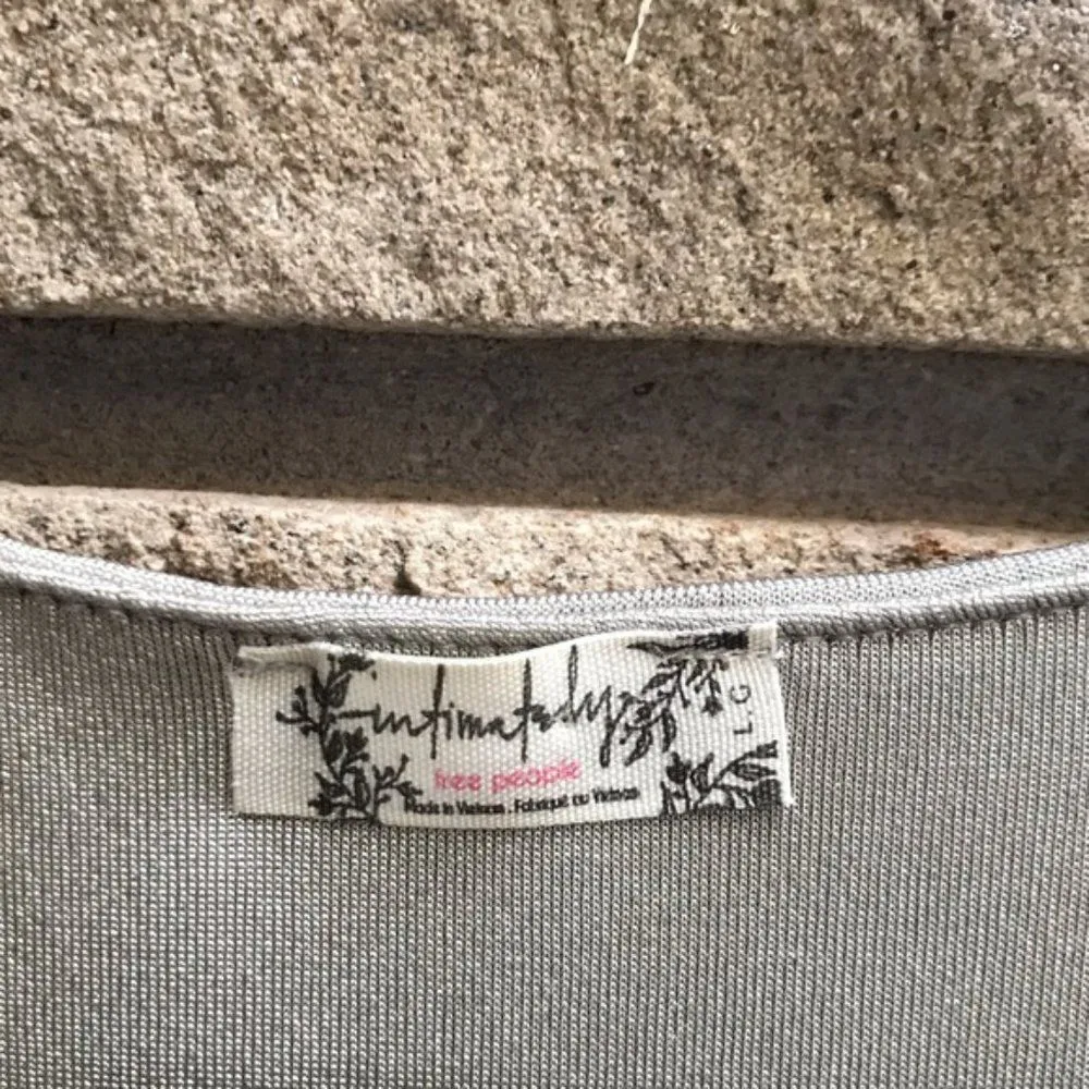 Free People Intimately Free Turnt Crossover thong Bodysuit Oxide Large - Image 8