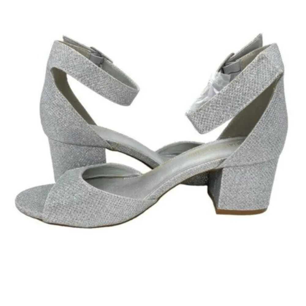 Dream Paris Women's Silver Glitter Heels Sandals Platform Y2K - Image 8