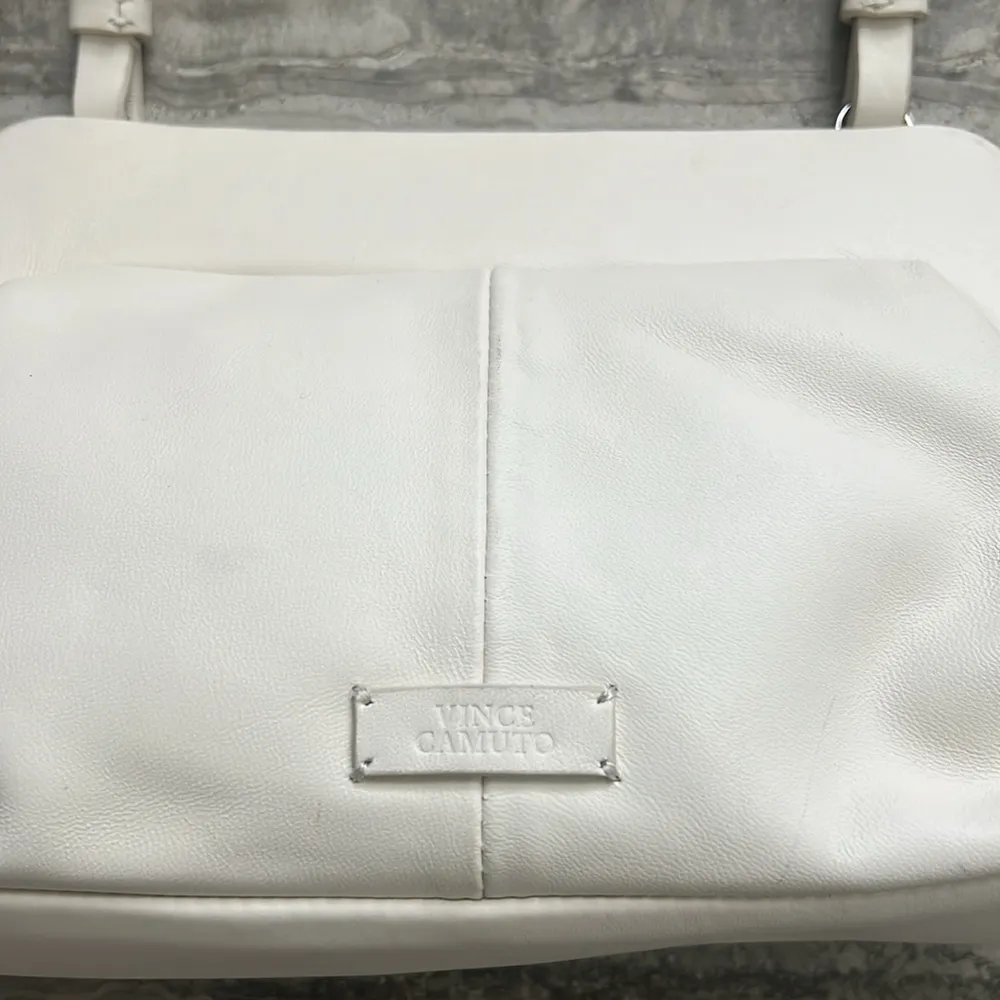 NWT Vince Camuto Amari Leather Clutch Bag in Cotton White, New w/Tag $158 - Image 10