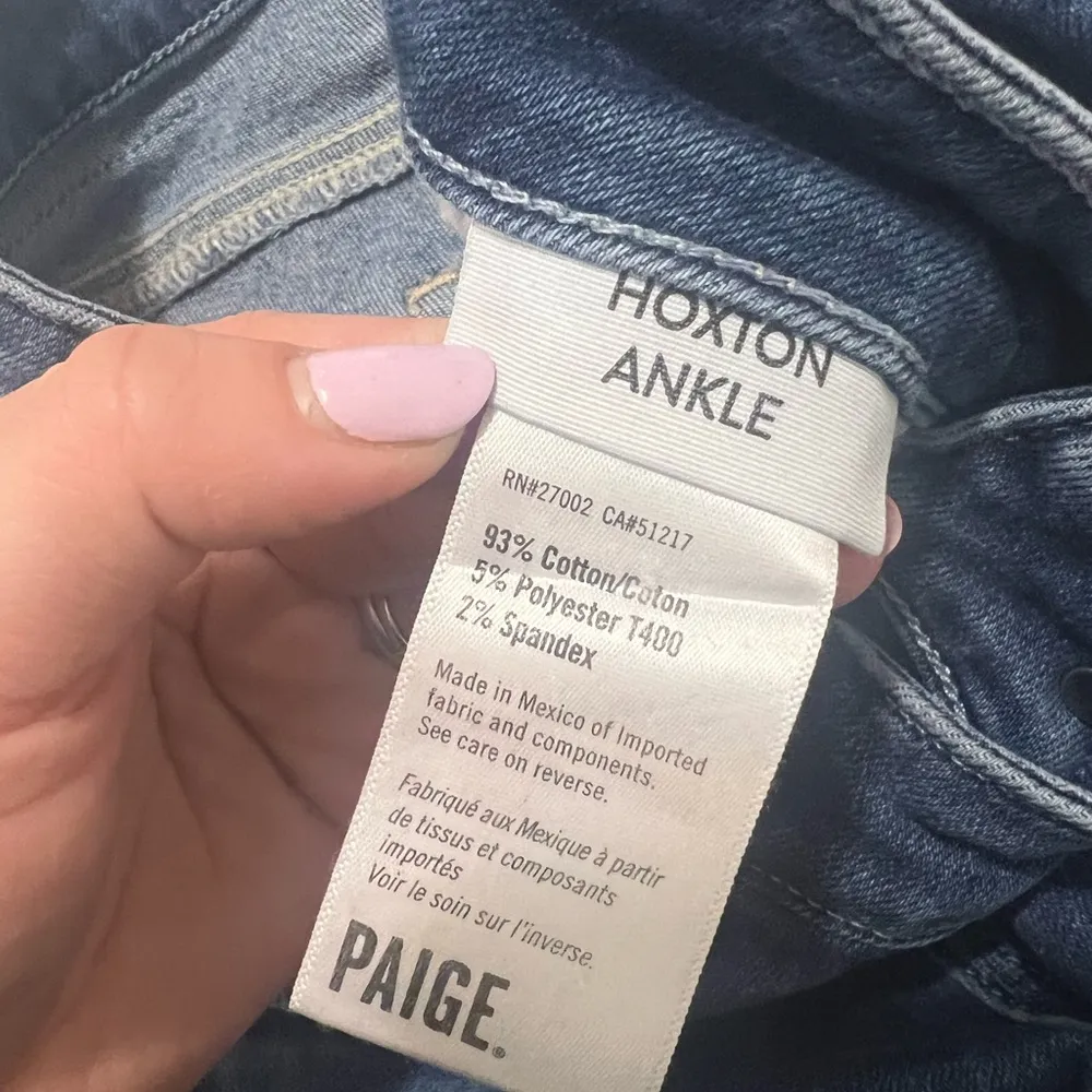 PAIGE Blue Denim Hoxton Ankle Jeans Size 26 US $219 - Image 7