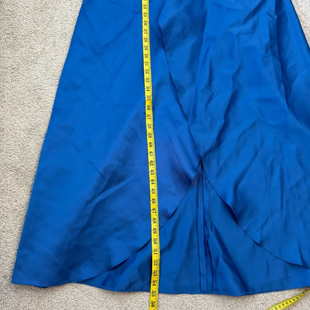 Alfred Sung D832 Strapless‎ Satin Twill Gown Classic Blue 8 - Image 10