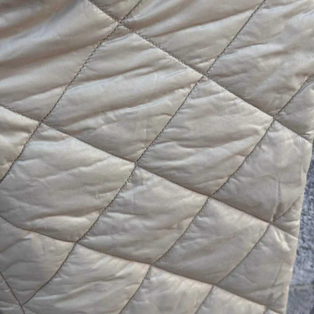 Quilted Puffer Pants Beige Small - Image 3