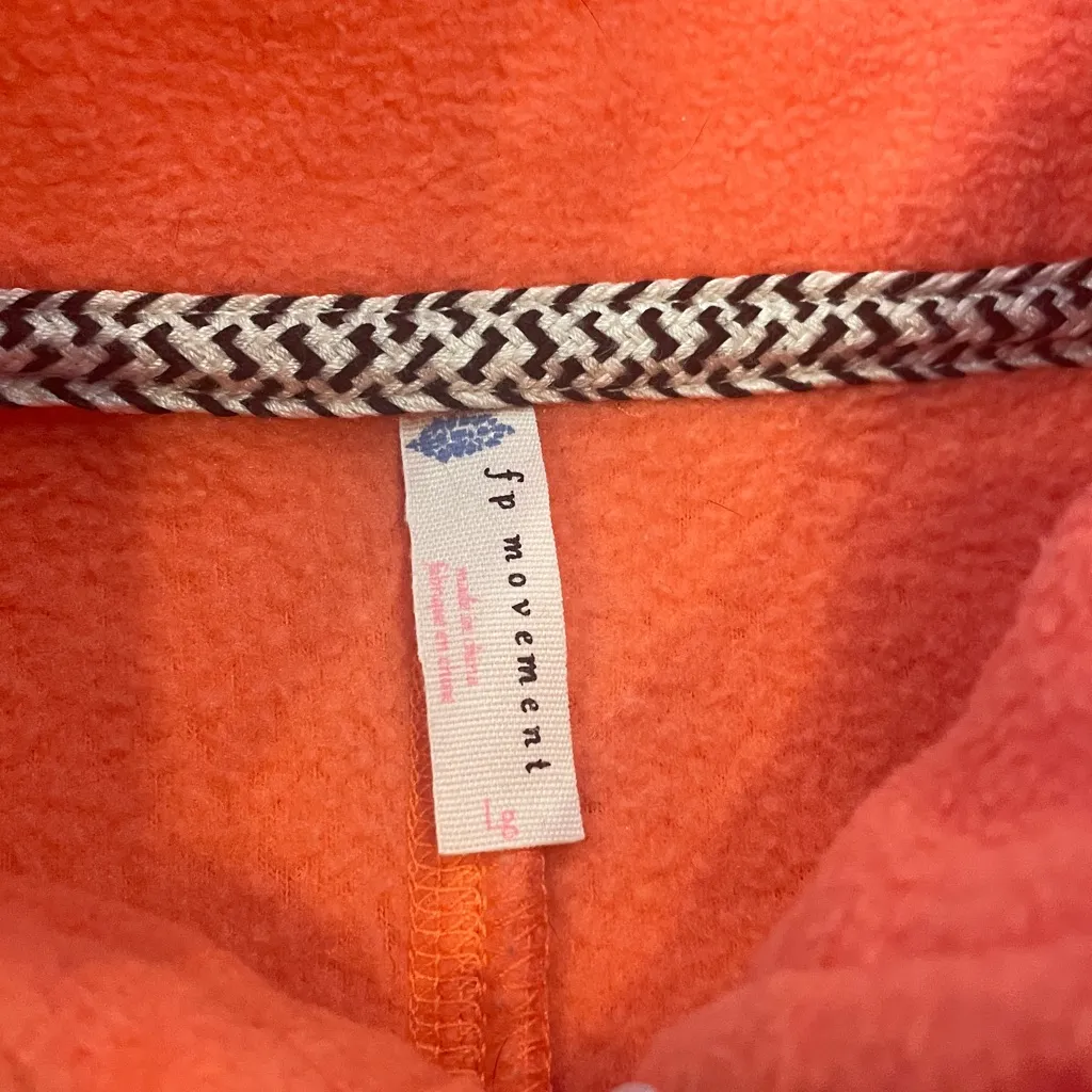 FP Movement Women's Orange Fleece Jacket Size L - Image 3