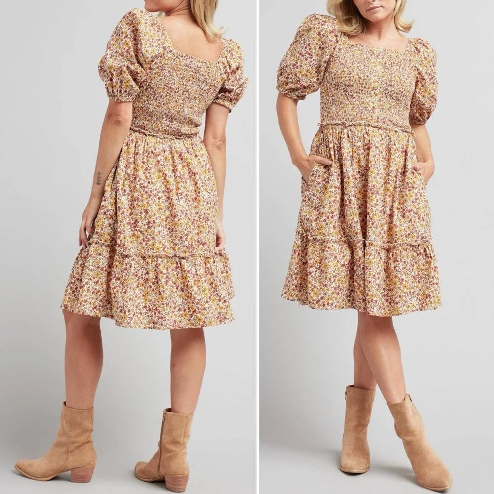 NWT DownEast Kendall Floral Smocked Cotton Dress in Juliet Floral Size XL NEW - Image 2