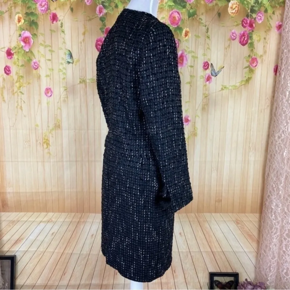 ESCADA Tweed and Mink Skirt Suit Black Size undefined - Image 4