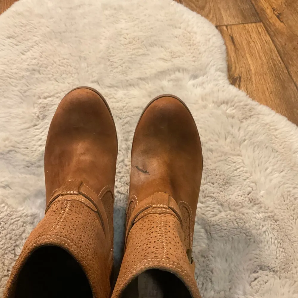 Timberland Heeled Boots Size 9 Earthkeepers Ankle Buckle Tan Block‎ Heeled - Image 7