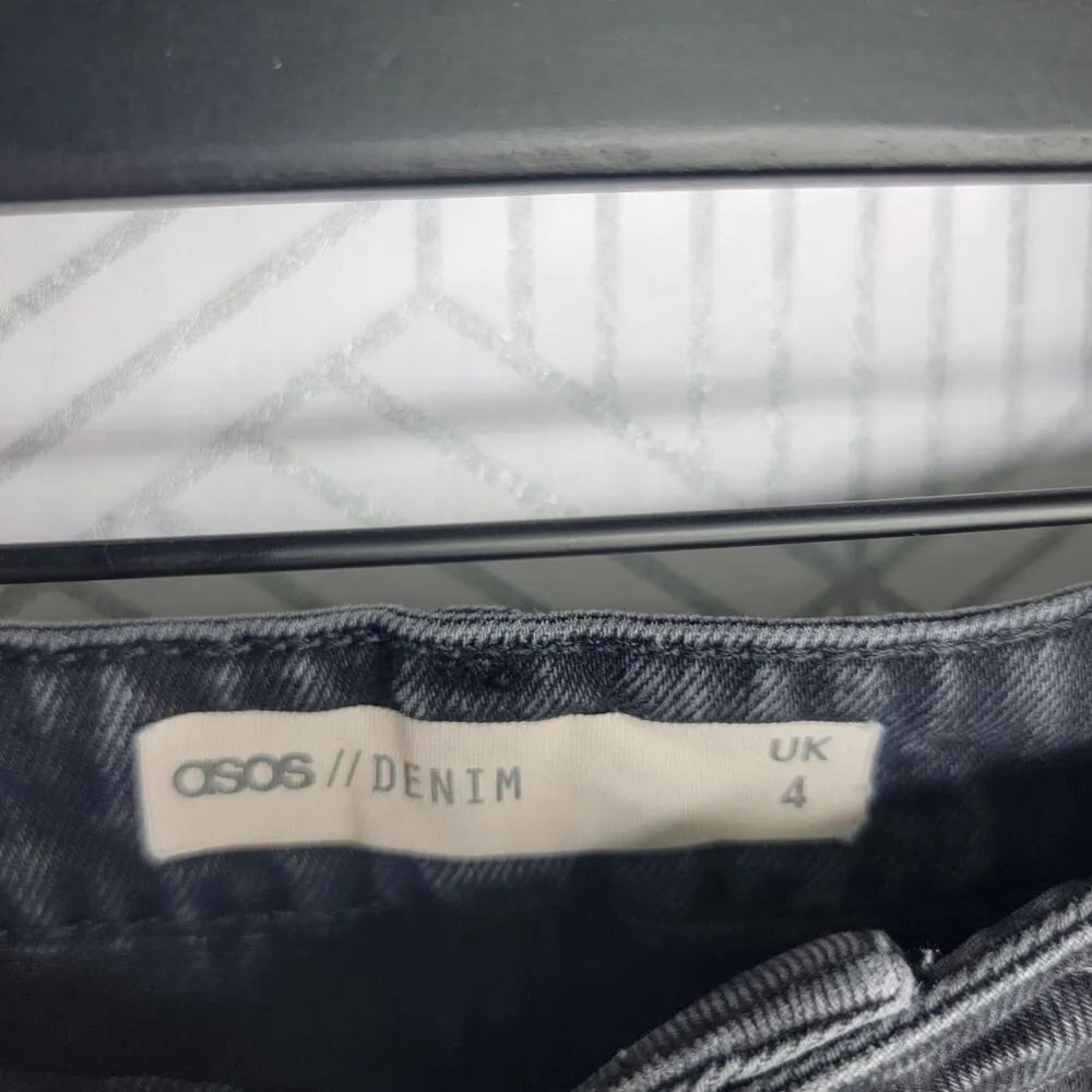 ASOS Black Jean Pelmet Skirt Sz 0 - Image 6