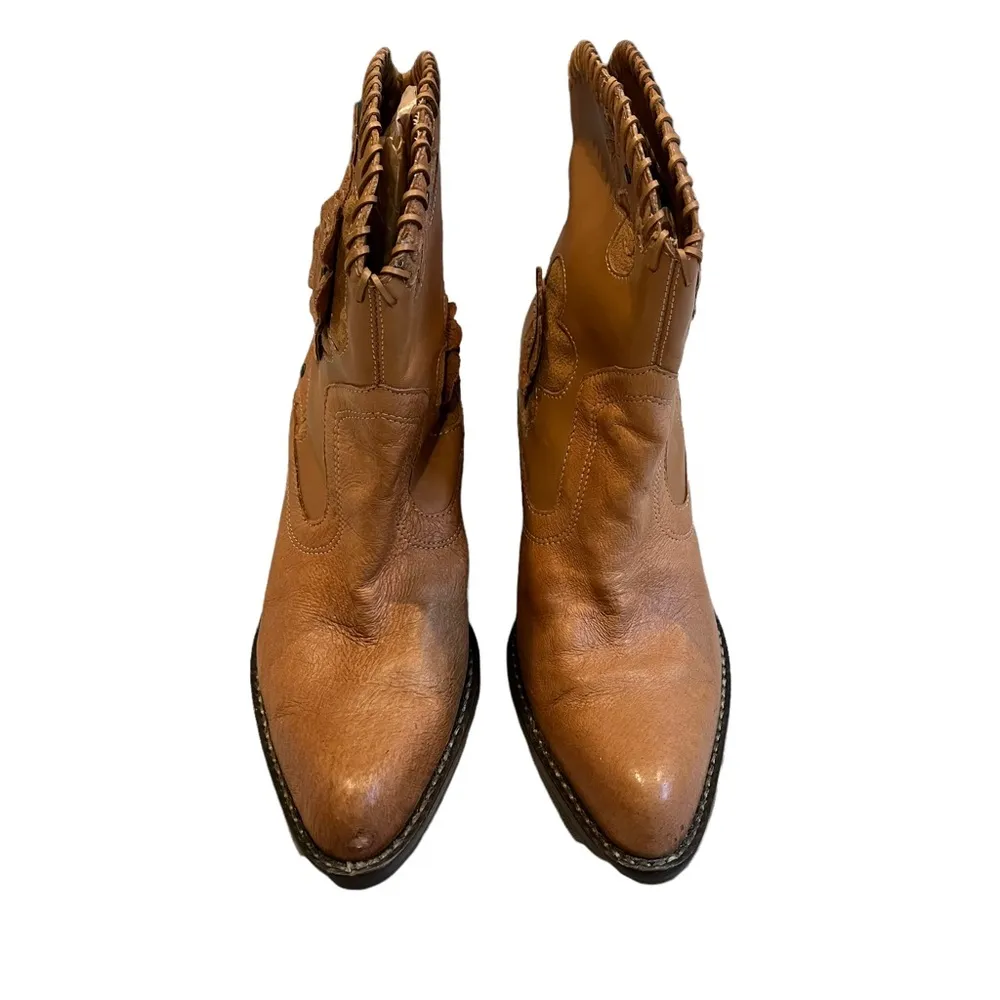 Mia Daisy Western Leather Ankle  Boots - Image 12