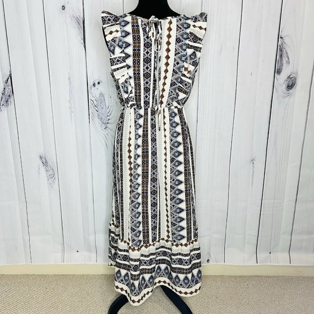 Shein Geometric Print Maxi Dress Women’s Multicolor Casual Dress New Sz M - Image 10