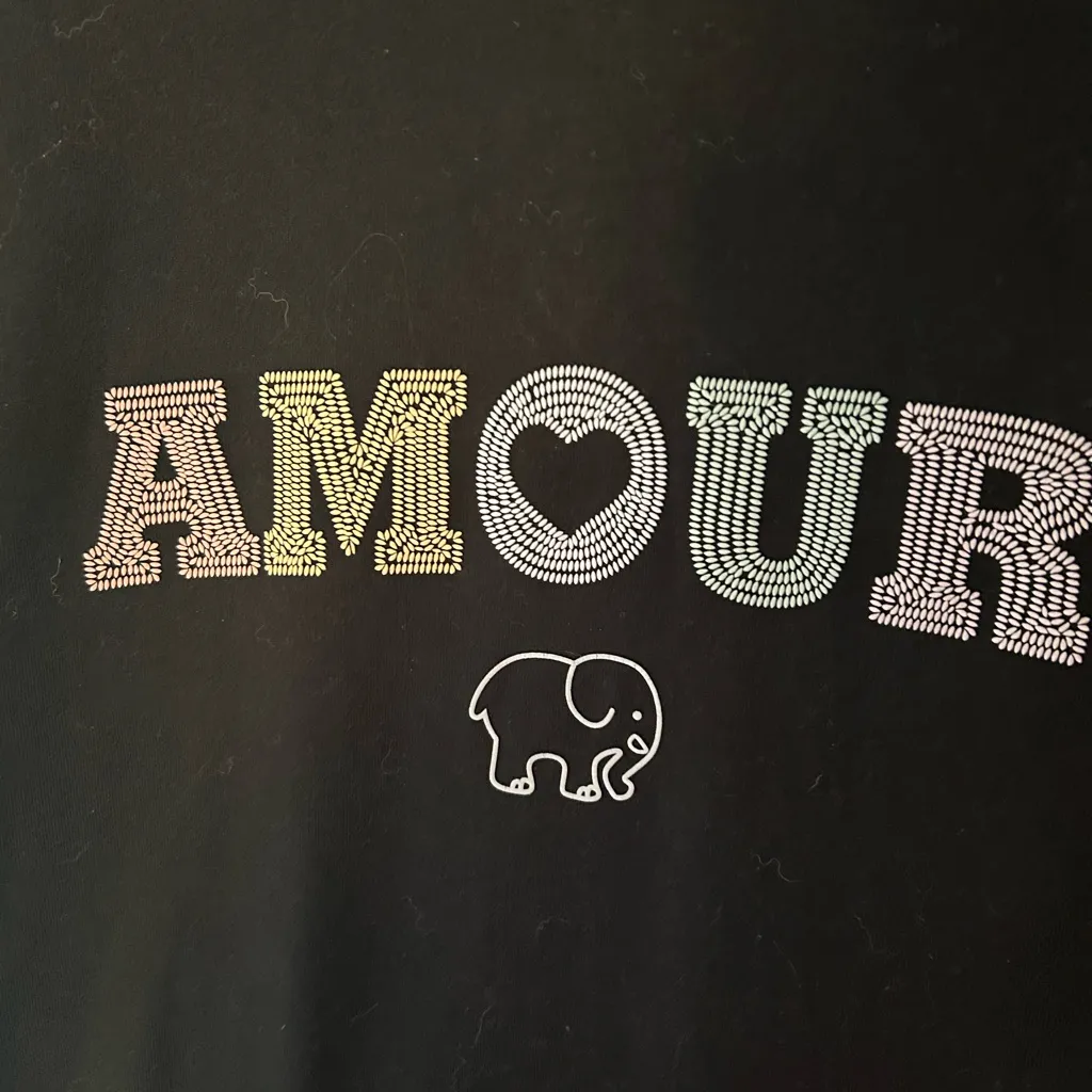 Ivory Ella AMOUR T-Shirt 100% Organic Cotton Short Sleeve Crew Neck - Image 3