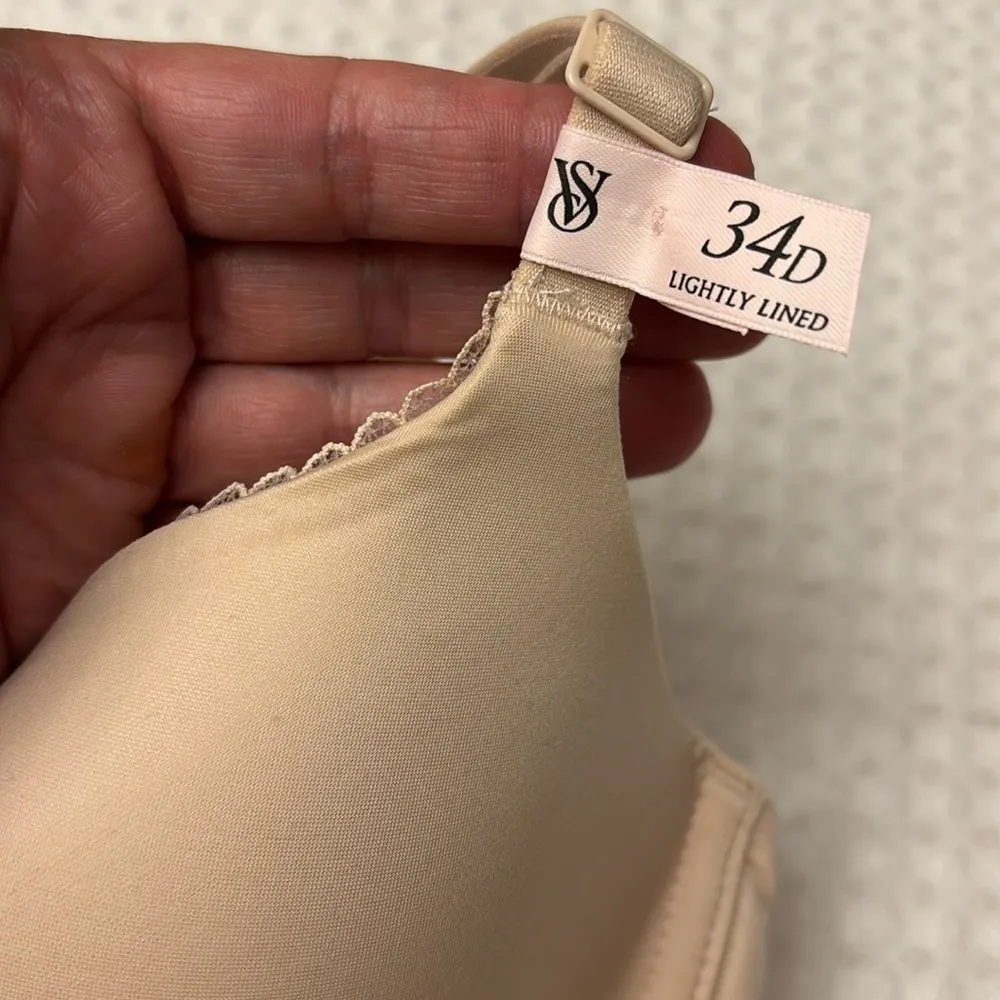 NEW! $50 VICTORIA’S SECRET 34D Lightly Lined Demi Bra BEIGE Padded Underwire - Image 12