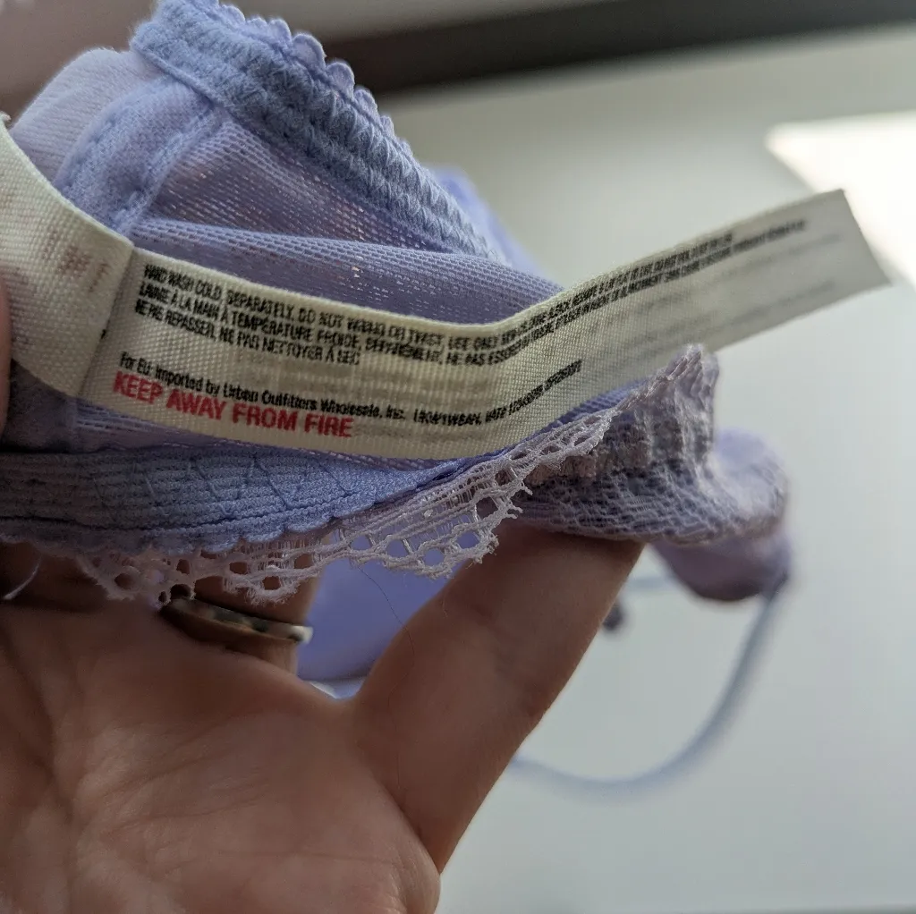 Free People Purple Lace Front Clasp Bra 32C - Image 5