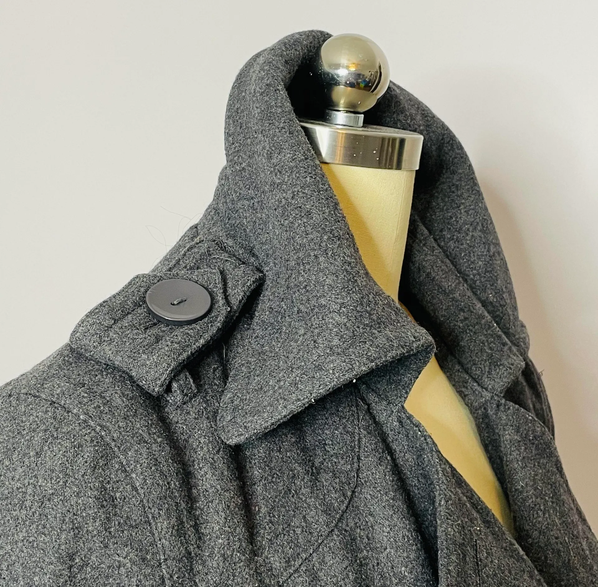Gray Wool Pea Coat - Image 4