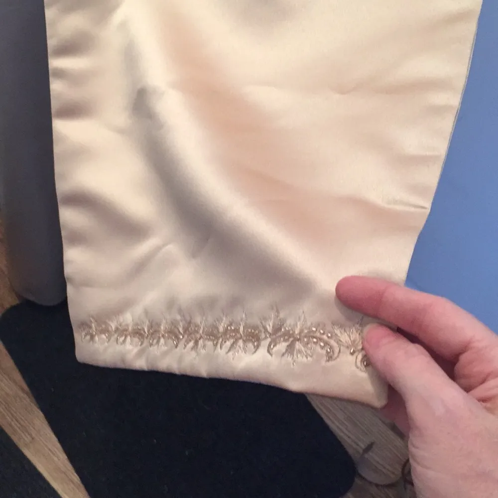 2 piece beaded gown with matching scarf Gold - Image 5