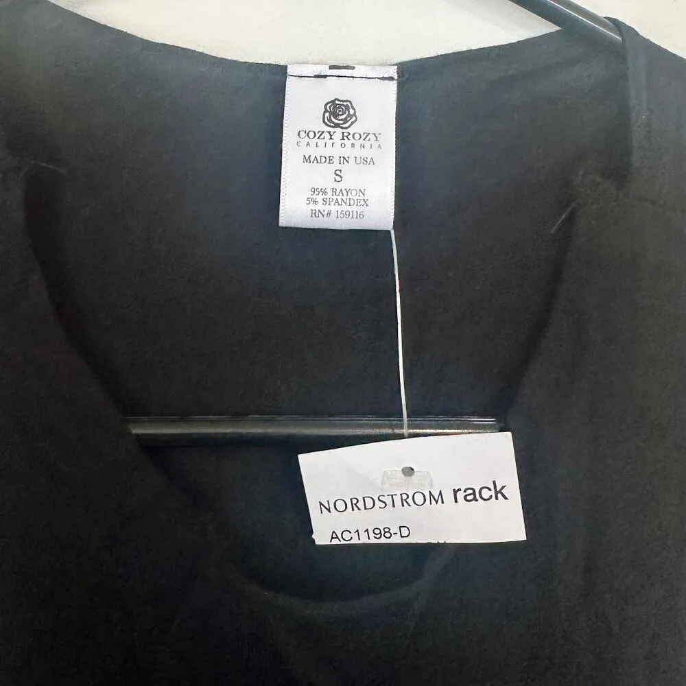 NWT Cozy Rozy California Black Sun, Sea, Sand Raw Hem Tank - Image 3