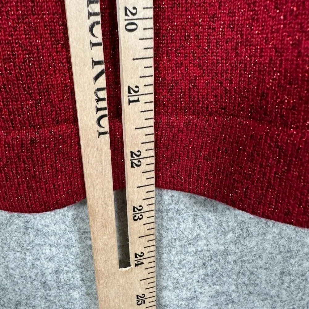 NWT Ann Taylor Loft Womens Sweater Tank Top Red Small Tie Wool Sleeveless Y2K - Image 10