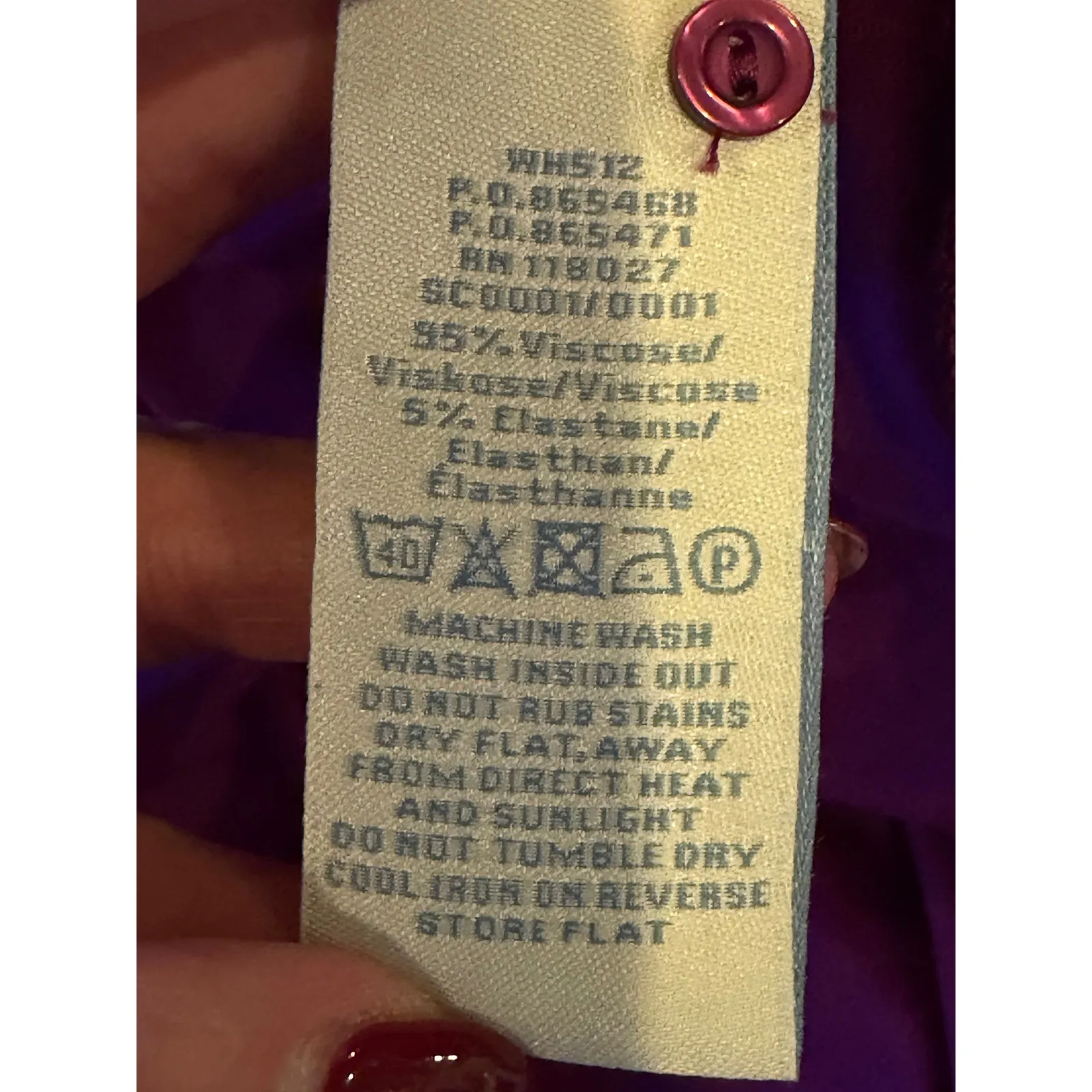 Boden Dress Women 8 Purple Ruffle Neck Jersey Sleeveless Wrap Mini Preppy Boho - Image 10