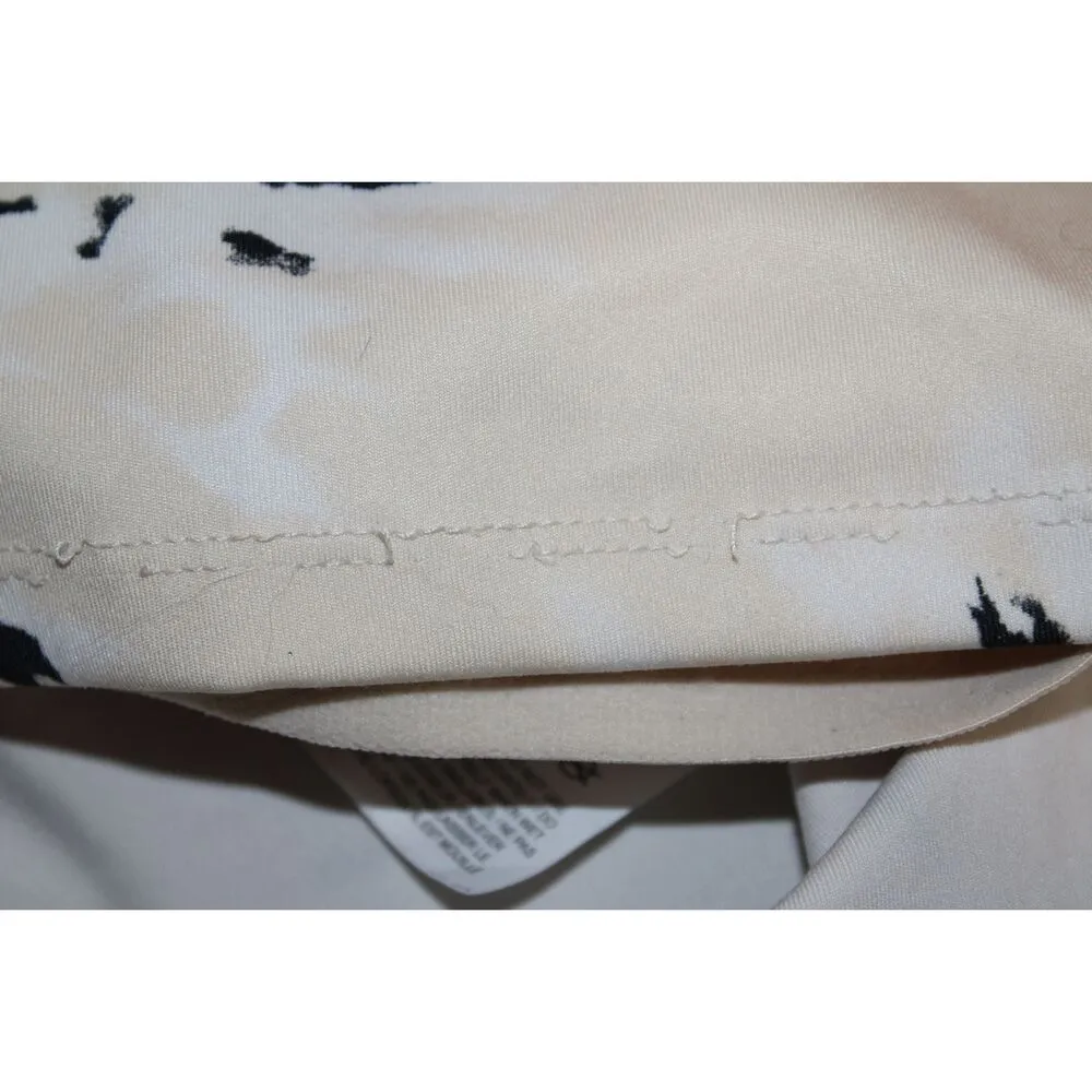 Womens Nike Dri-Fit Cropped Training Tank Top White Cream Black Tie Dye Size S - Image 11