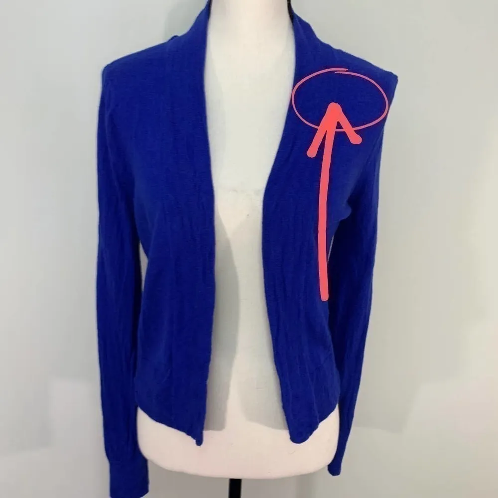 Michael Kors Women's Petite Small Royal Blue Cardigan‎ - Image 7