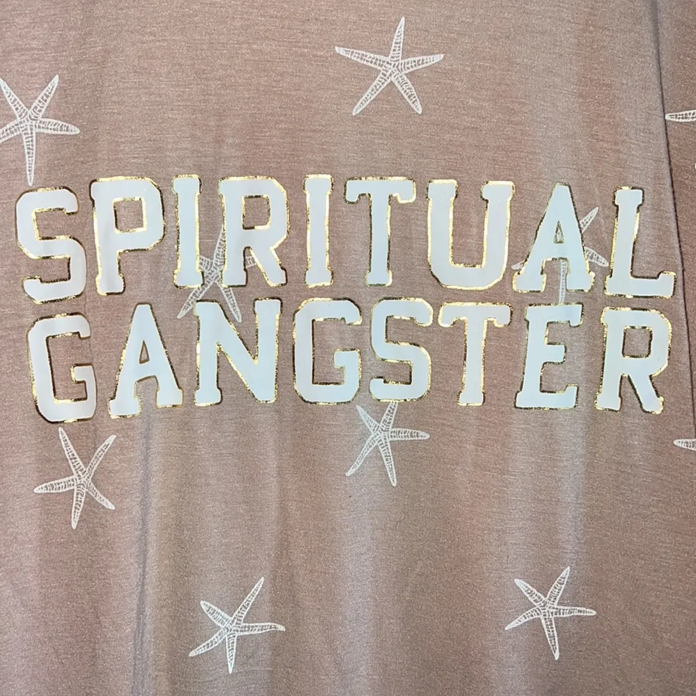 Spiritual Gangster XS Starfish pullover hoodie blush pink lightweight - Image 4
