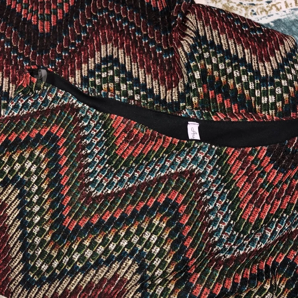 Auditions size large one shoulder chevron dress - Image 7