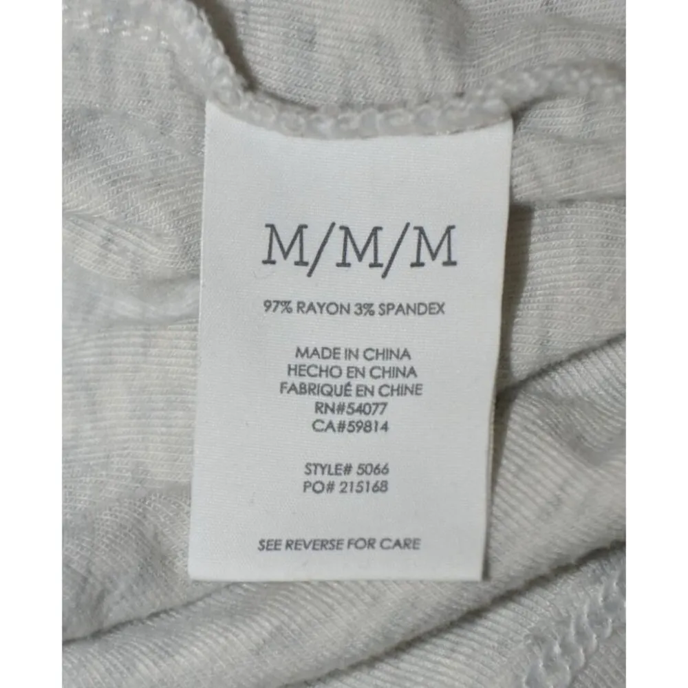 Cabi Ladies M Light Gray Silver Long Sleeve Knit Top V-Neck Stretch Ribbed - Image 6