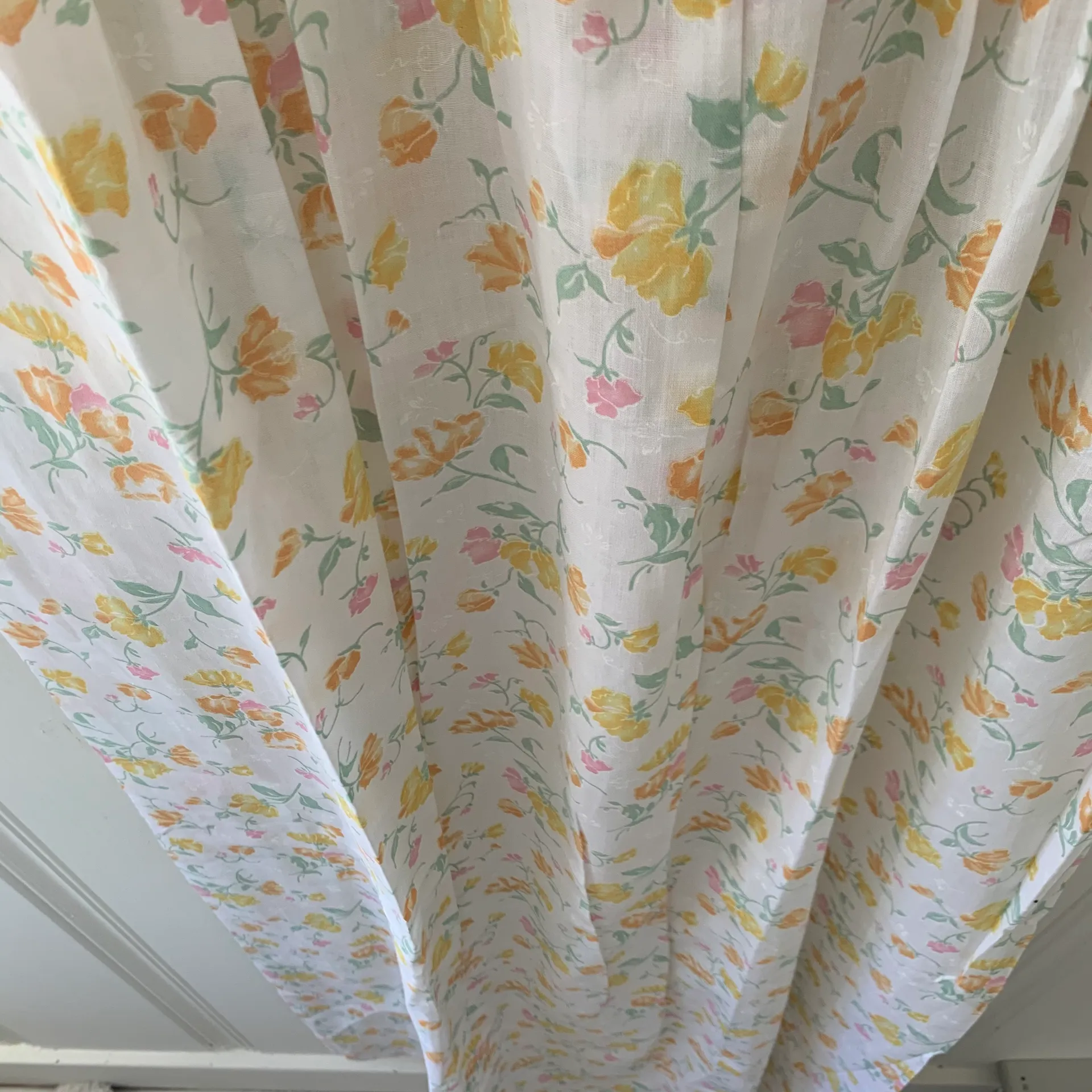 VINTAGE Floral Short Sleeve Prairie Boho Nightgown Pajamas PJ Sleepwear Size 12 Multi - Image 4