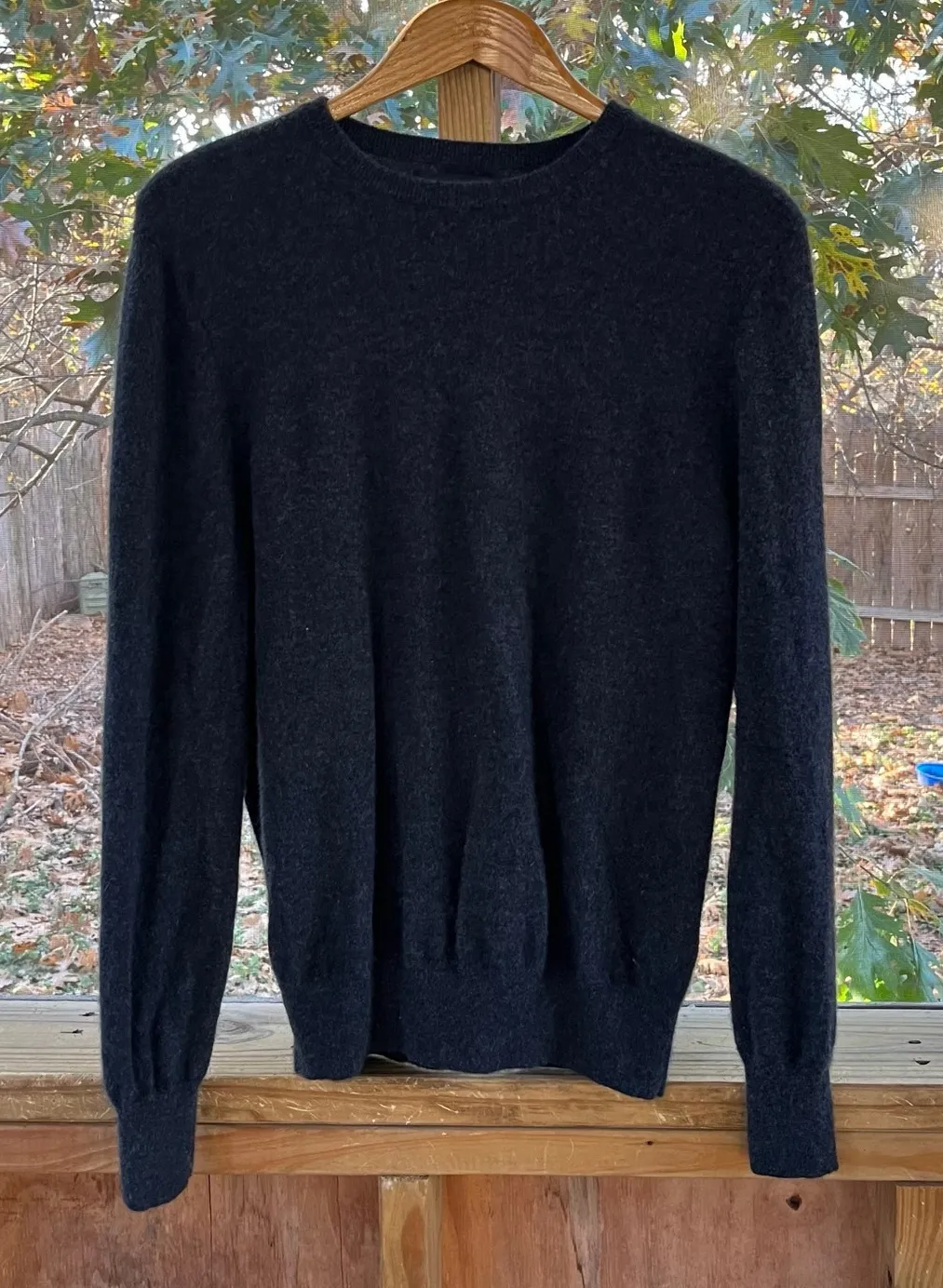 Naadam Cashmere Women's 100% Cashmere Charcoal Crew Neck Sweater Size M Gray Size M - Image 1