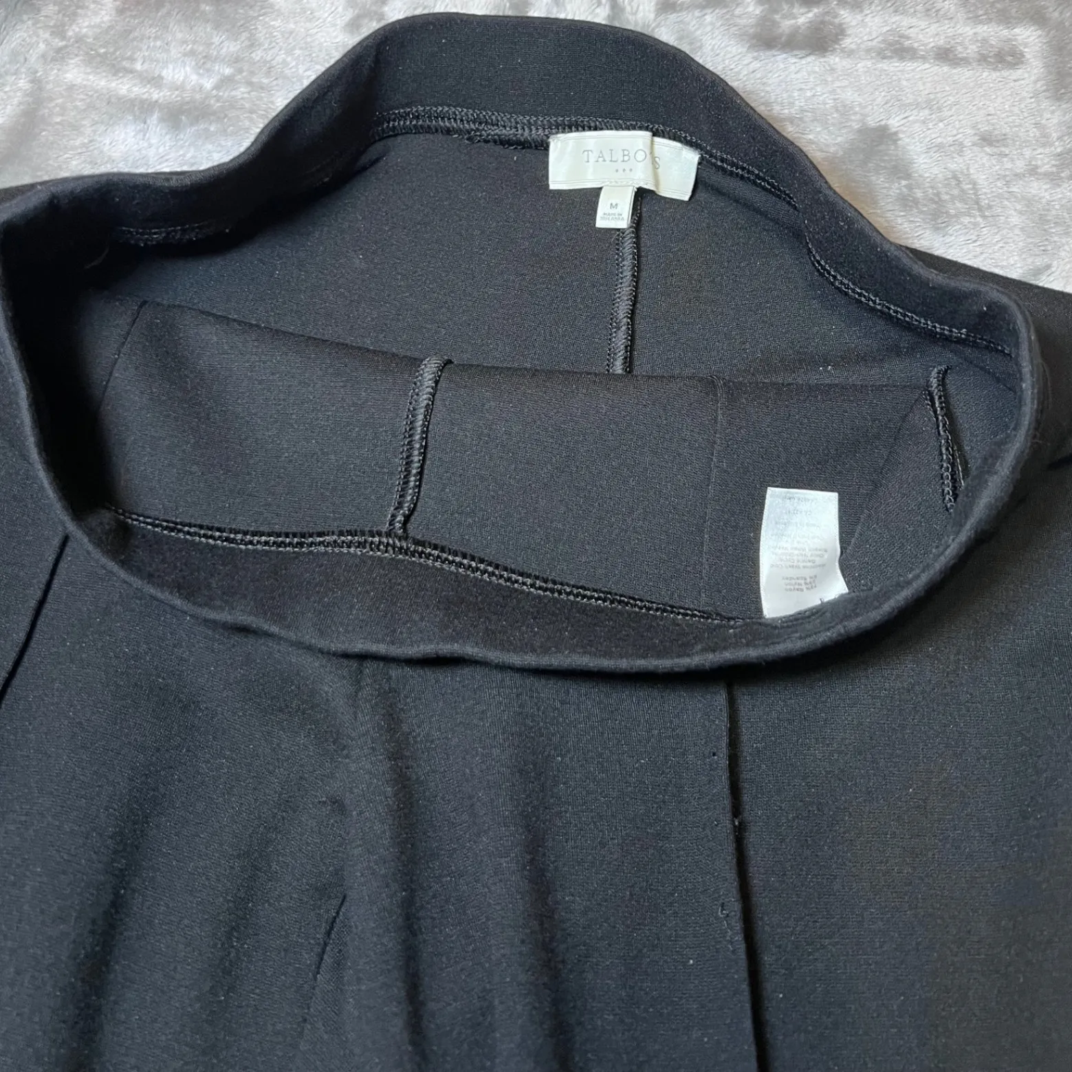 Talbots Elastic Waist Dress Pants Womens Medium Black Elastic Waist Dressy - Image 7