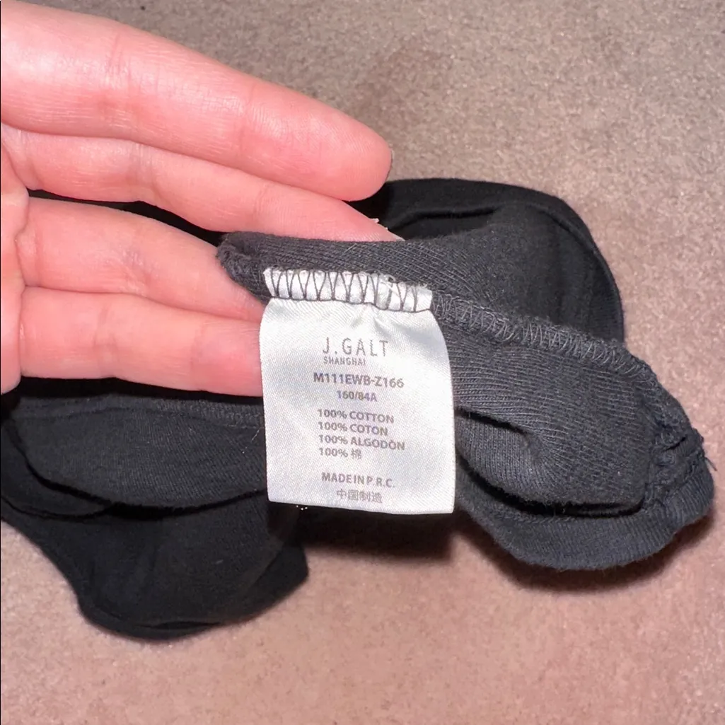 Brandy Melville Dark Navy Black Quarter Button Tank Top - Image 5