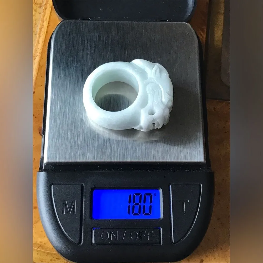 Natural Jade Dragon Ring Size 7 - Image 6