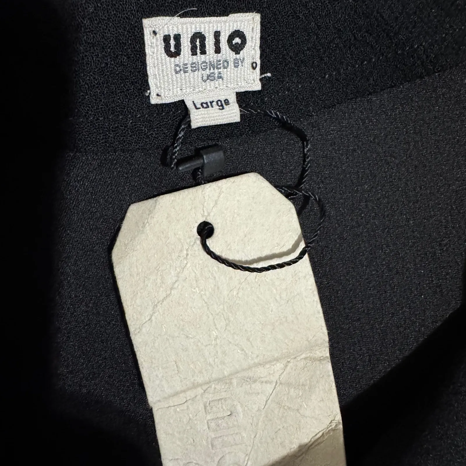 UNIQ Elegant Black Wide Leg V Neck Sleeveless Jumpsuit Women Large - Image 9