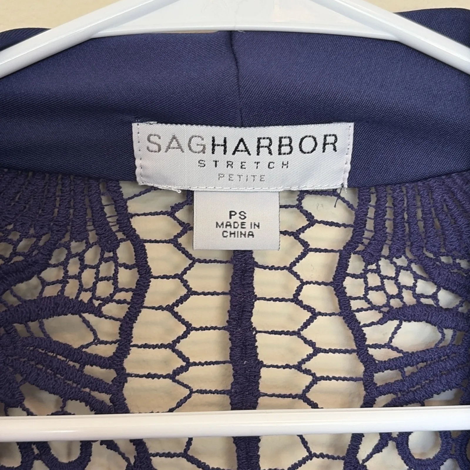 Sag Harbor Purple Floral Layered Look‎ Ruffle Cardigan Blouse Shirt Petite Small - Image 6