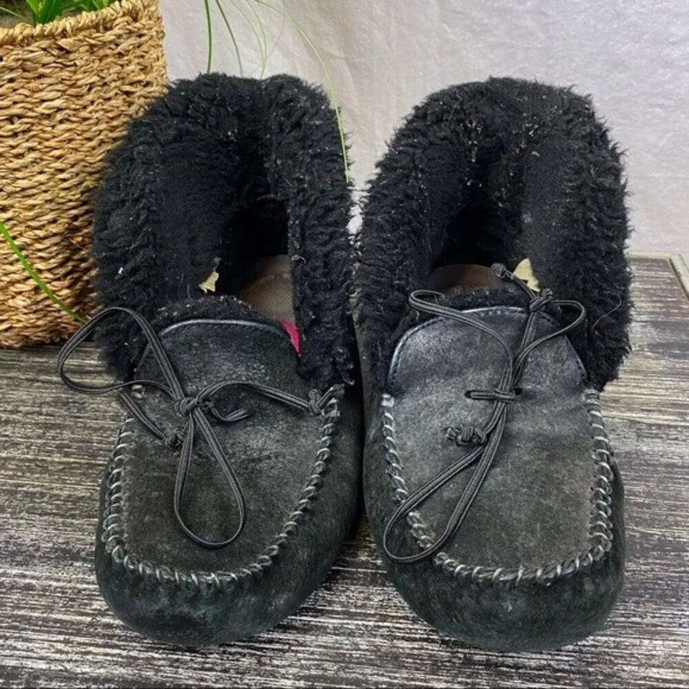 UGG  Black Alena 4806 Short Fleece Lined Slipper Bootie 9 - Image 3