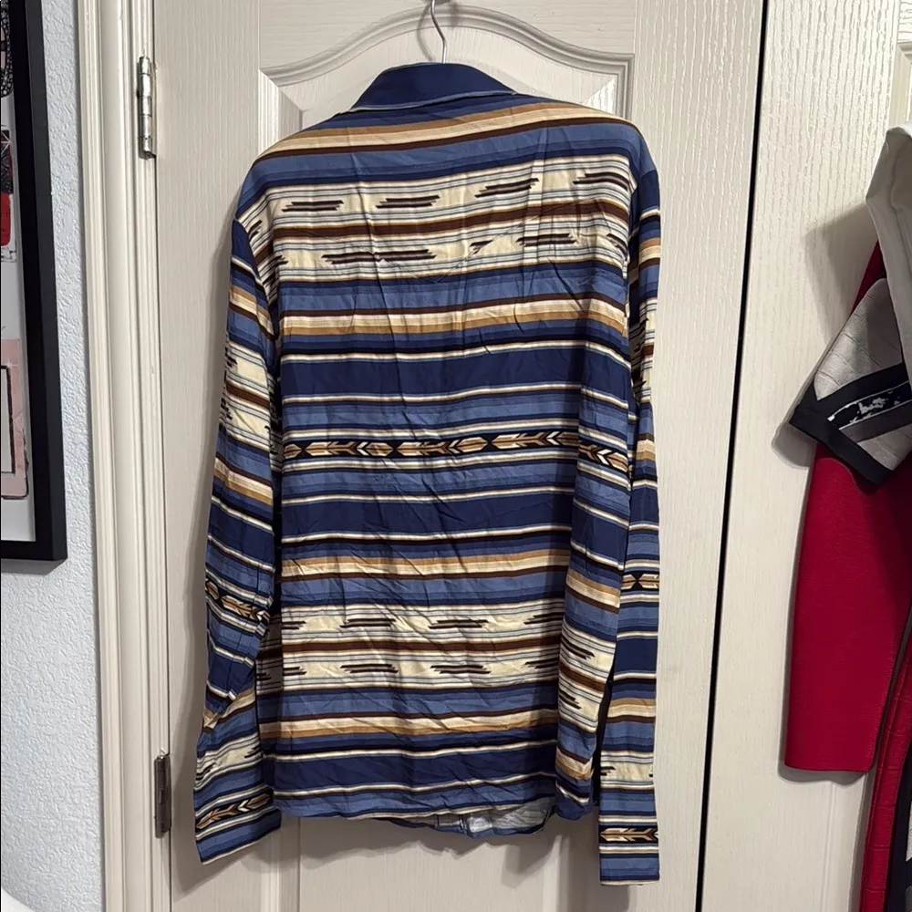 💙💖 NWT Stetson Serape Print Pearl Snap Long Sleeve Western Shirt - Image 4