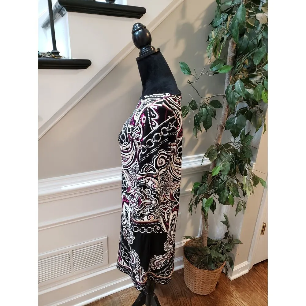 White House Black Market Dress Women L Multicolor Paisley Stretch - Image 5