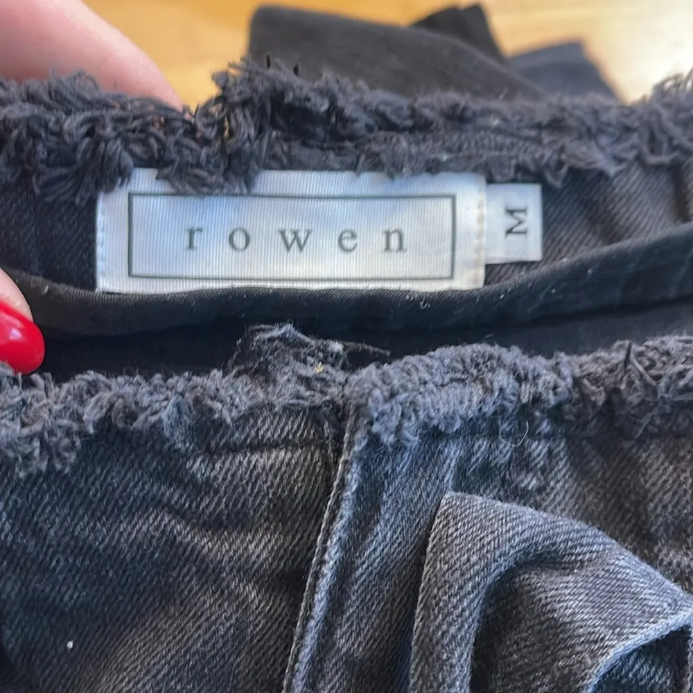 Rowen 100% Cotton Black Belted Straight Legs Size M - Image 3