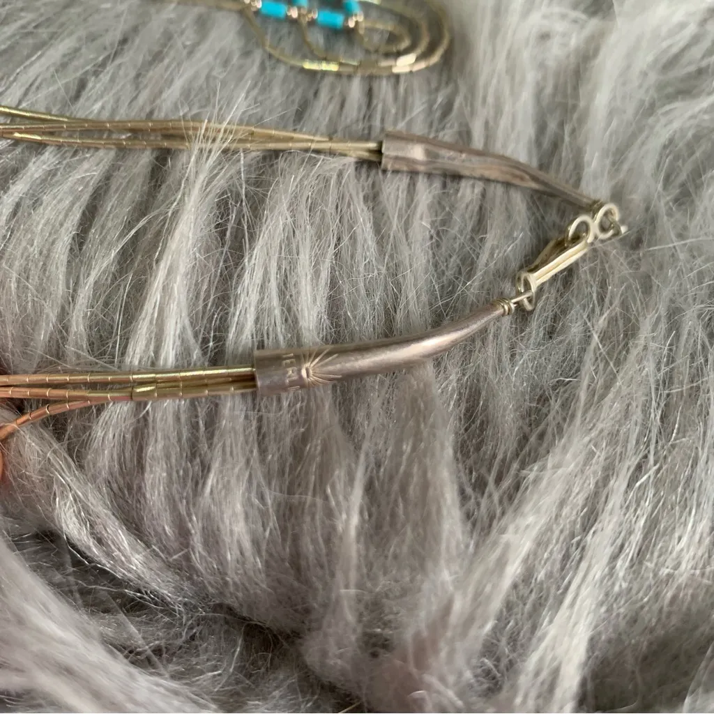 Arizona Stirling Navajo Necklace Blue - Image 3